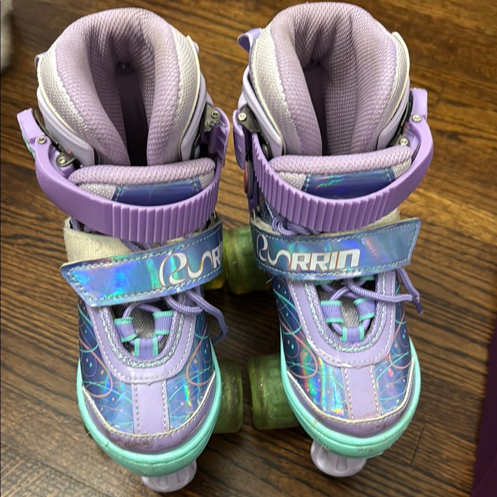 Kids Roller Skates - Purple and Green